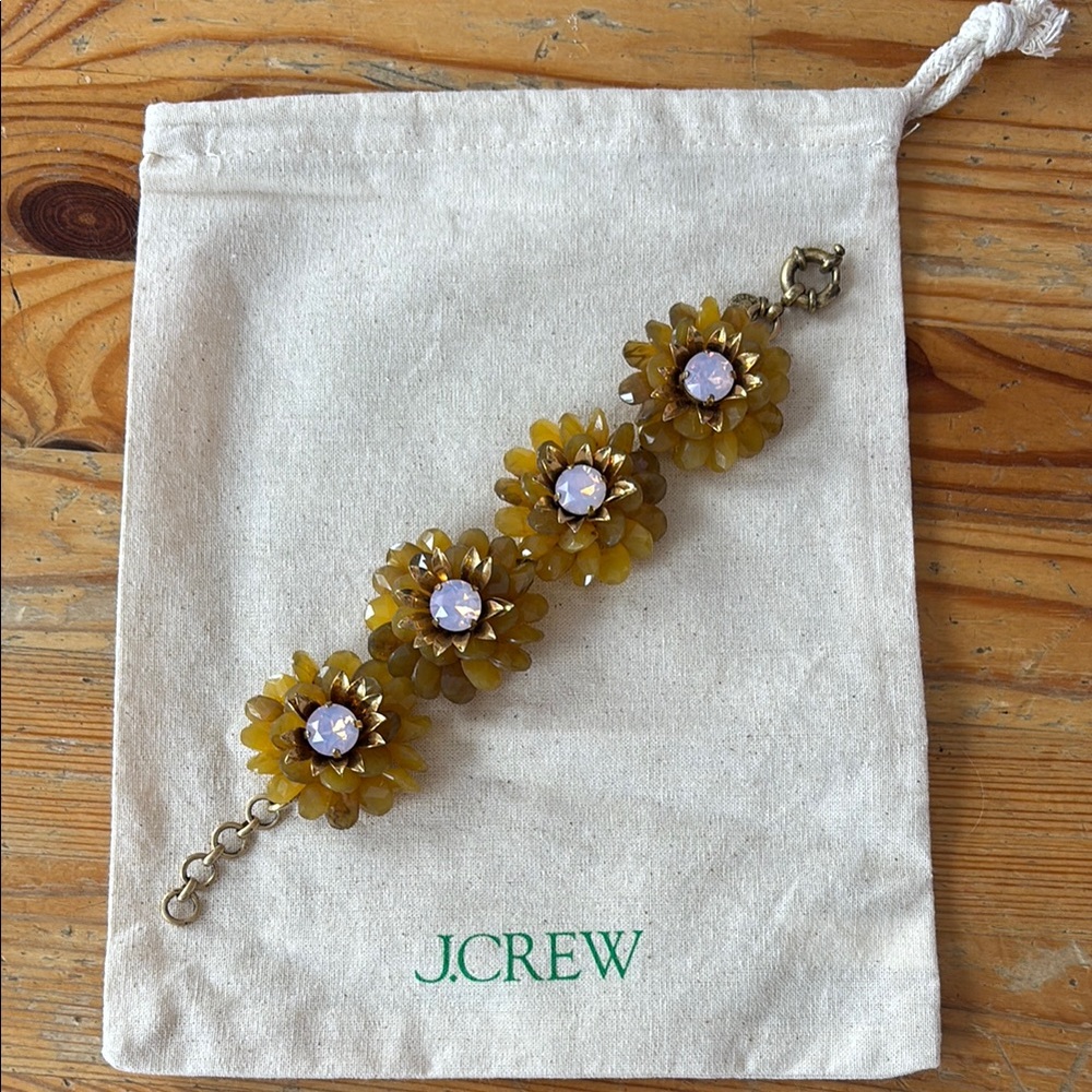J. Crew Yellow Floral Bracelet